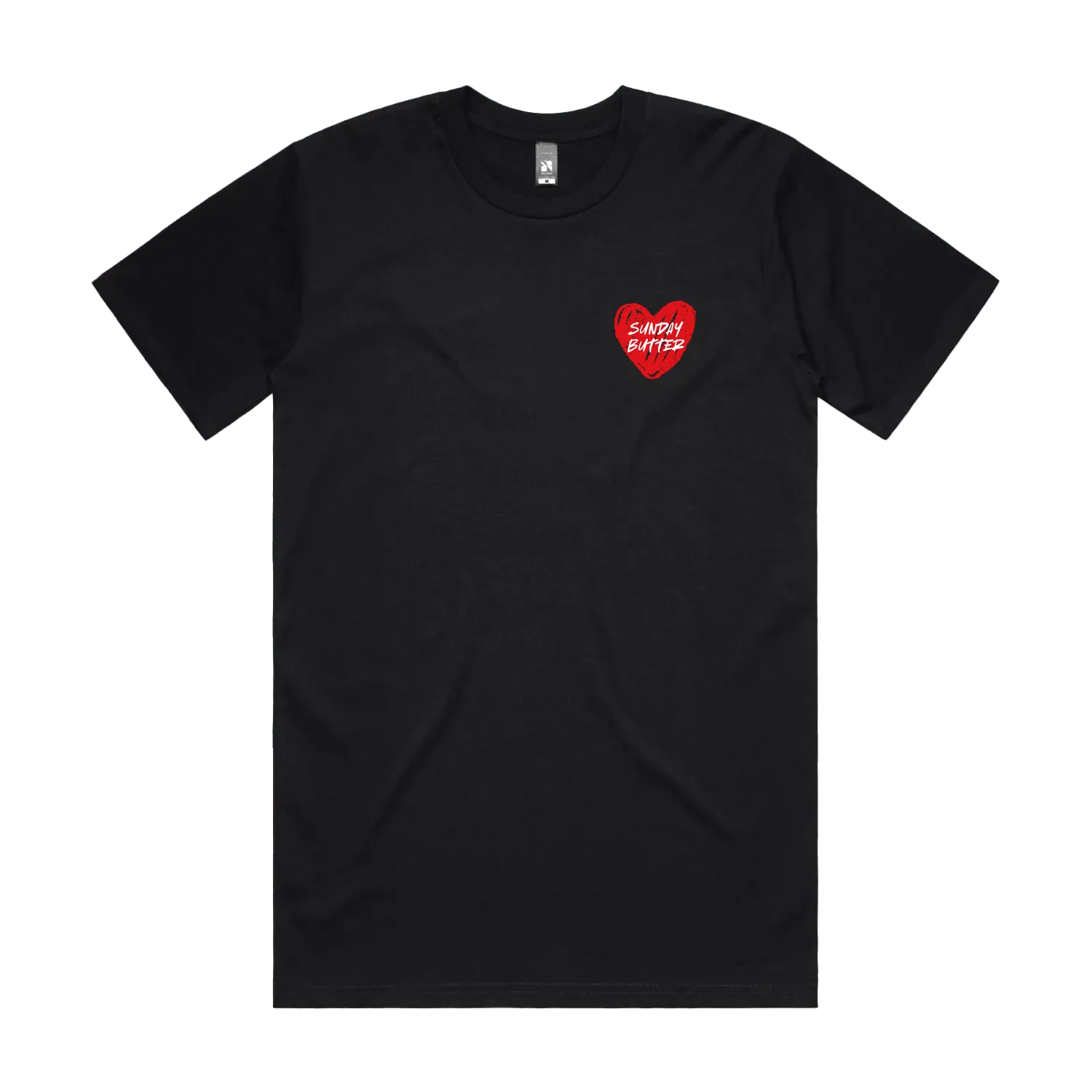 Black front flat lay