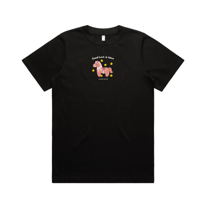 Black front flat lay