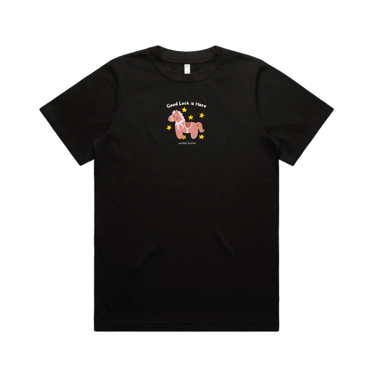 Black front flat lay