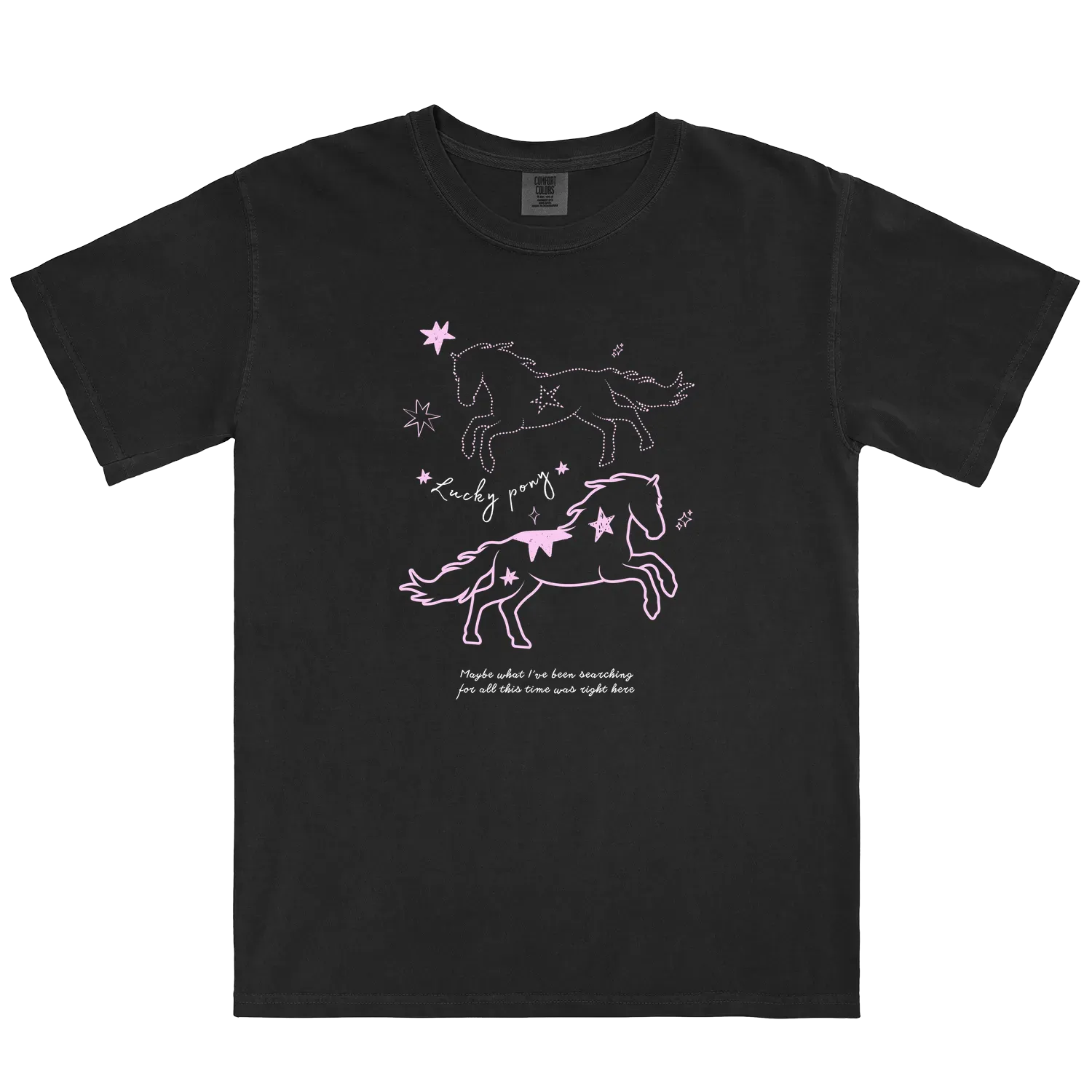 Black front flat lay