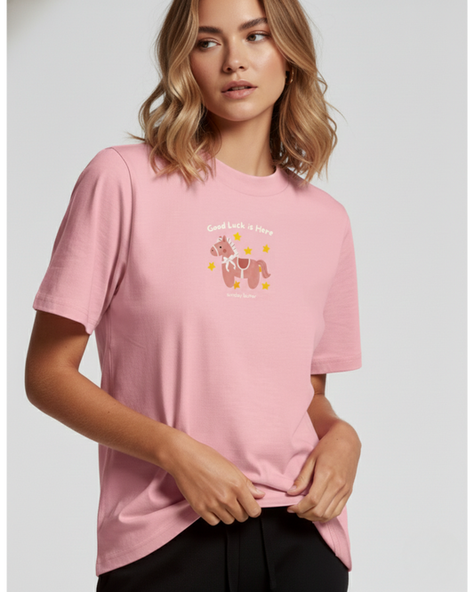 Good Luck Oversized Tee (Butter Cream)