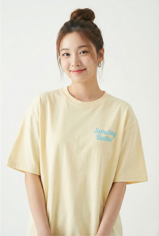 The Sunday Waffle Oversized Tee - Blueberry Butter Edit