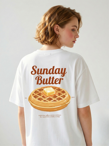 The Sunday Waffle Oversized Tee - Maple Edit