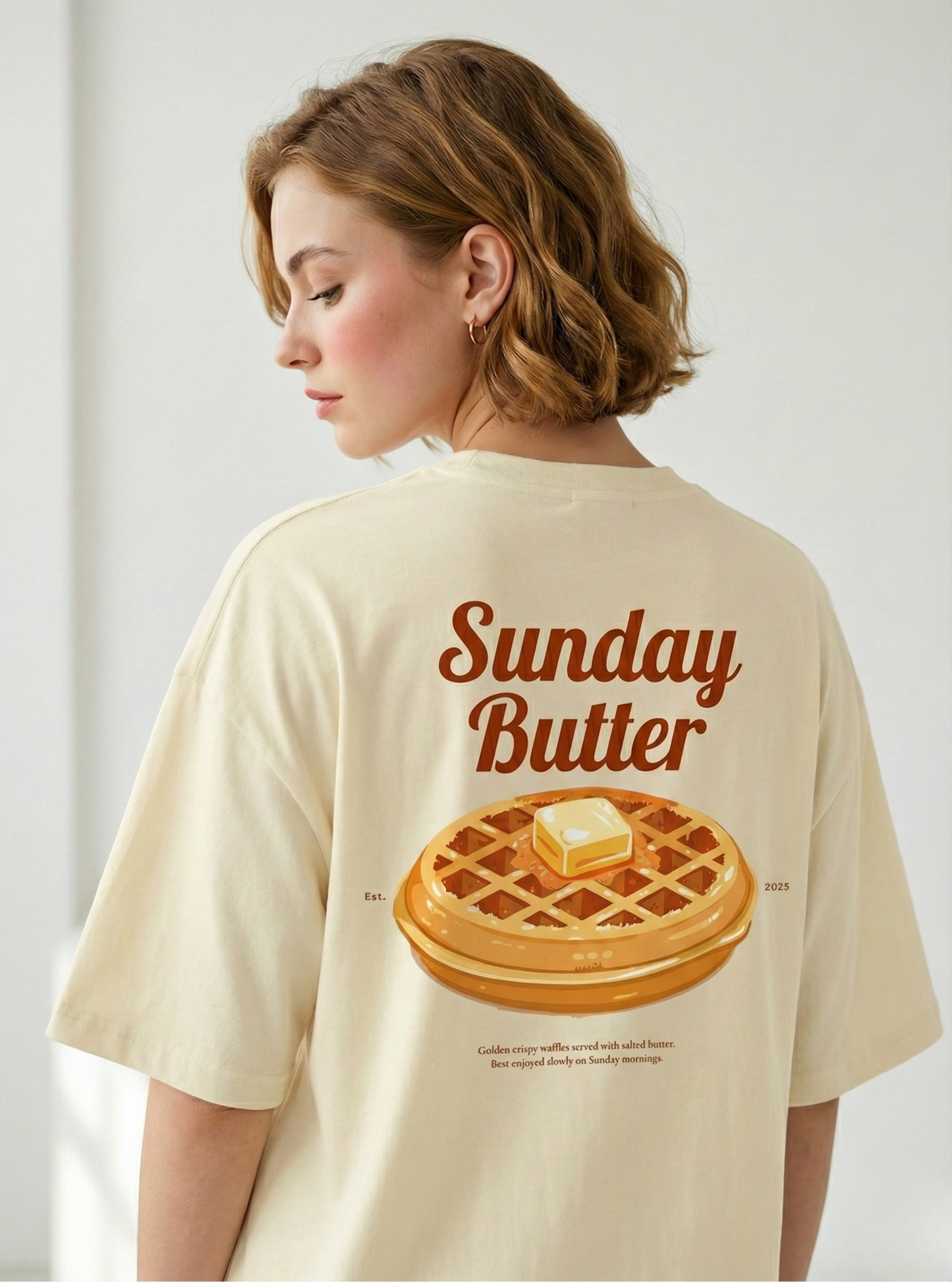 The Sunday Waffle Oversized Tee - Maple Edit