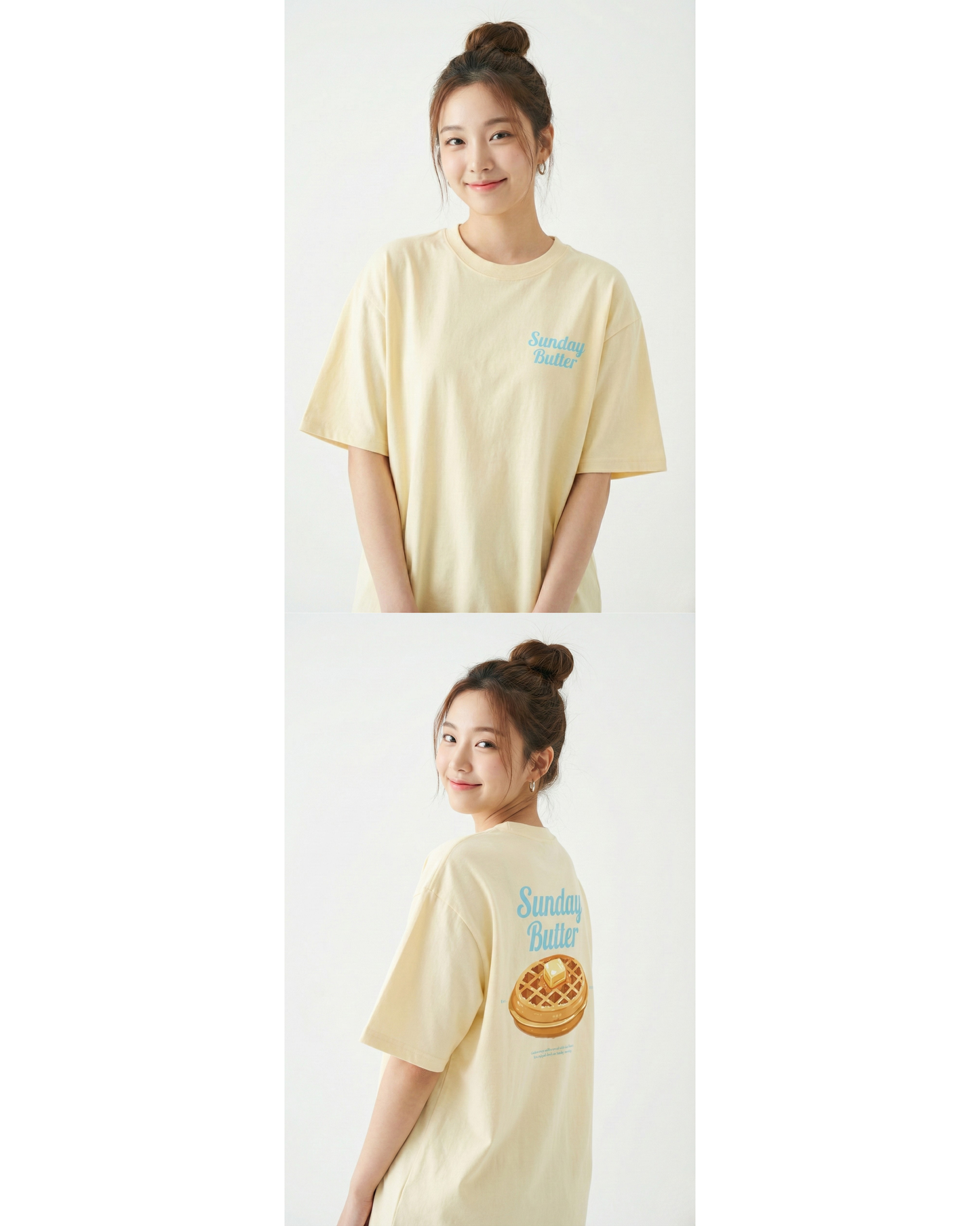 The Sunday Waffle Oversized Tee - Blueberry Butter Edit