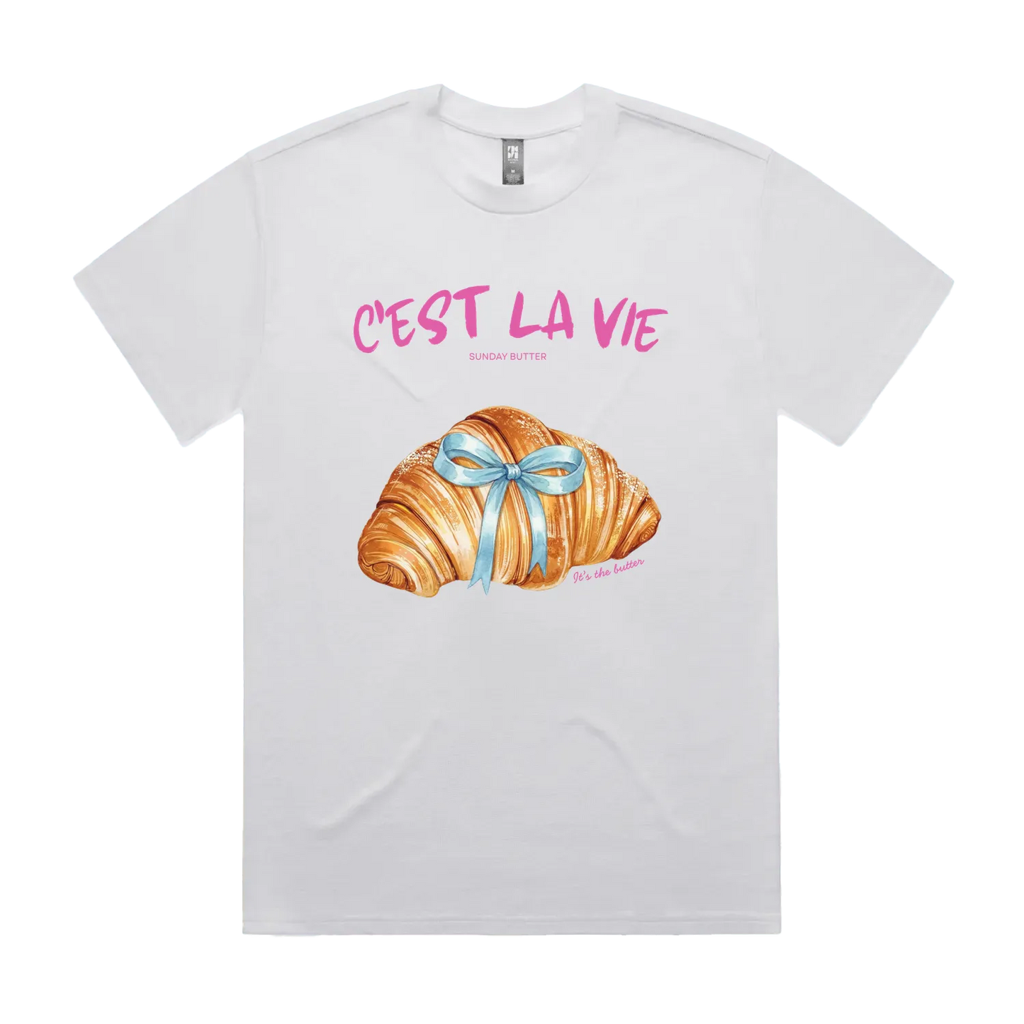 White front flat lay