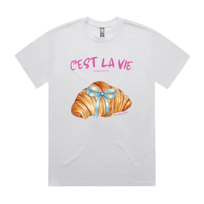 White front flat lay