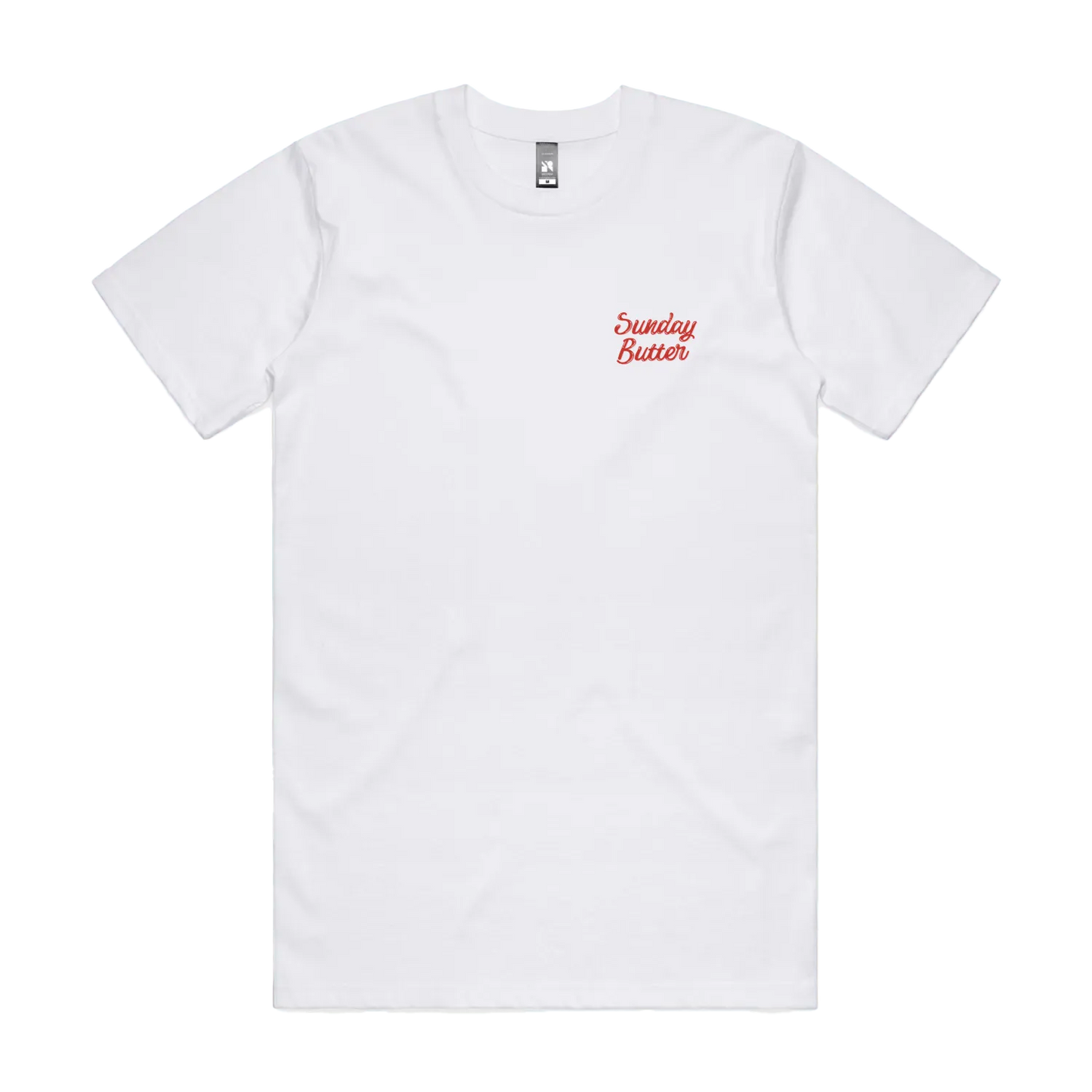 White front flat lay