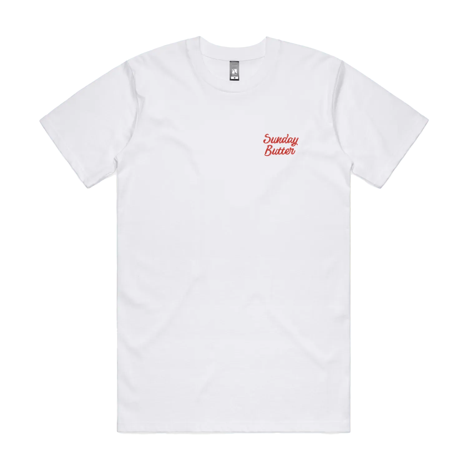 White front flat lay