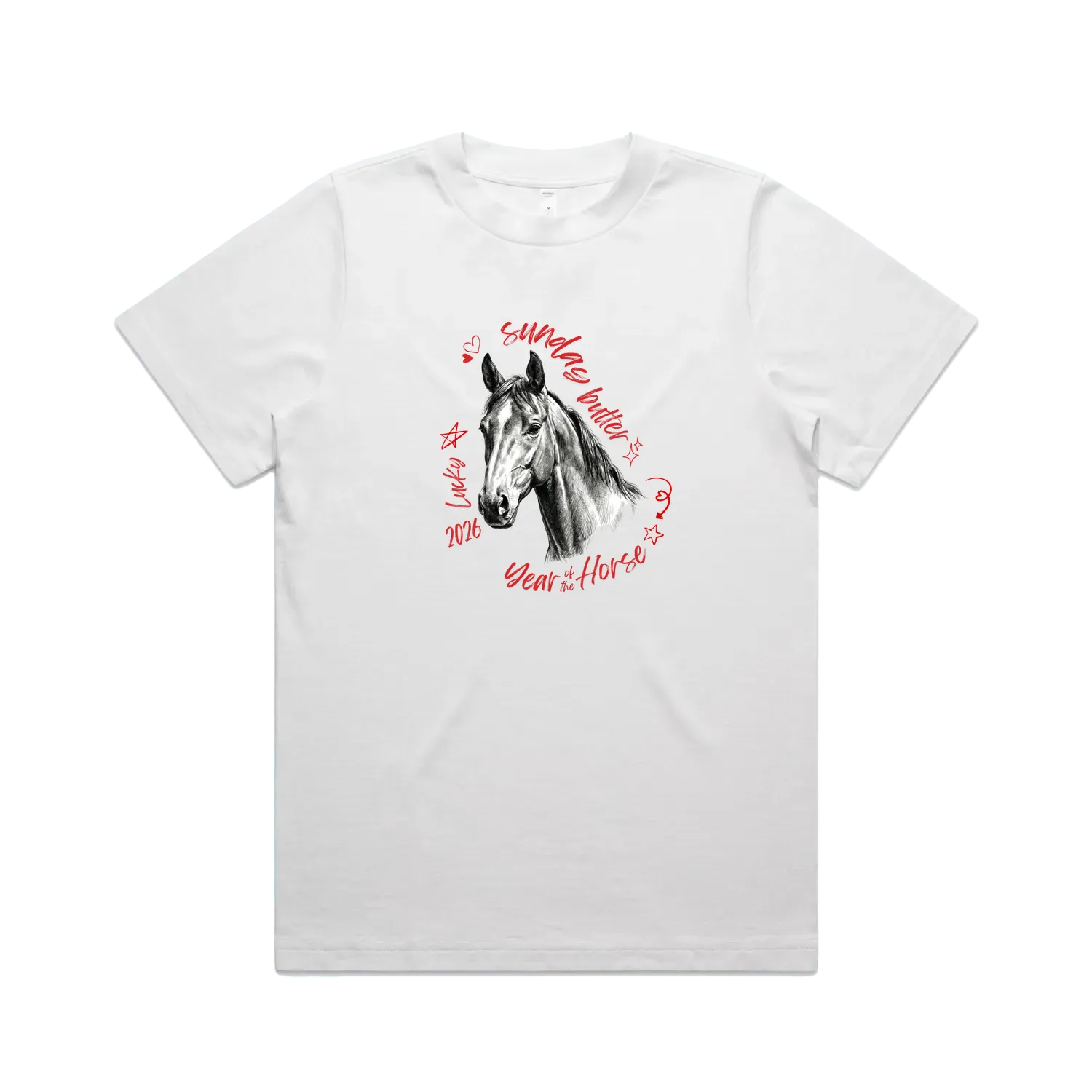 White front flat lay