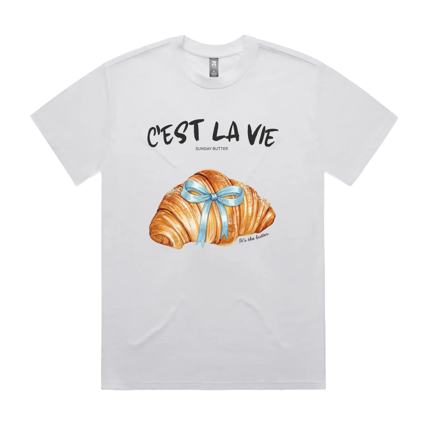 White front flat lay