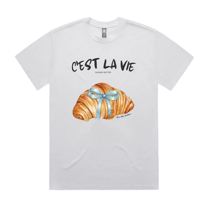 White front flat lay